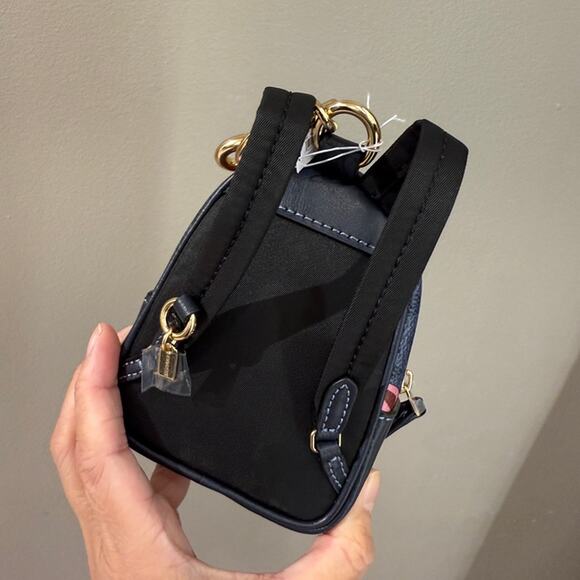 Coach CZ086 Mini Court Backpack Bag Charm In Signature Canvas With Cherry Print - Picture 3 of 16